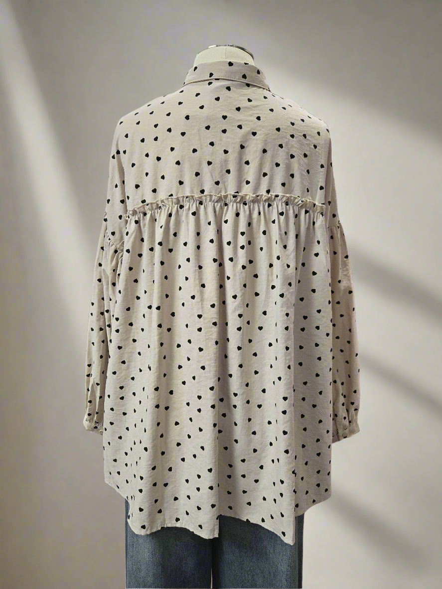 Риза Beige Hearts