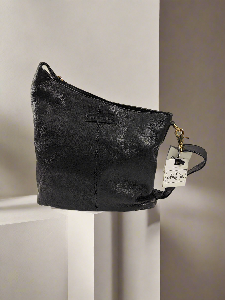 Чанта от естествена телешка кожа Depeche