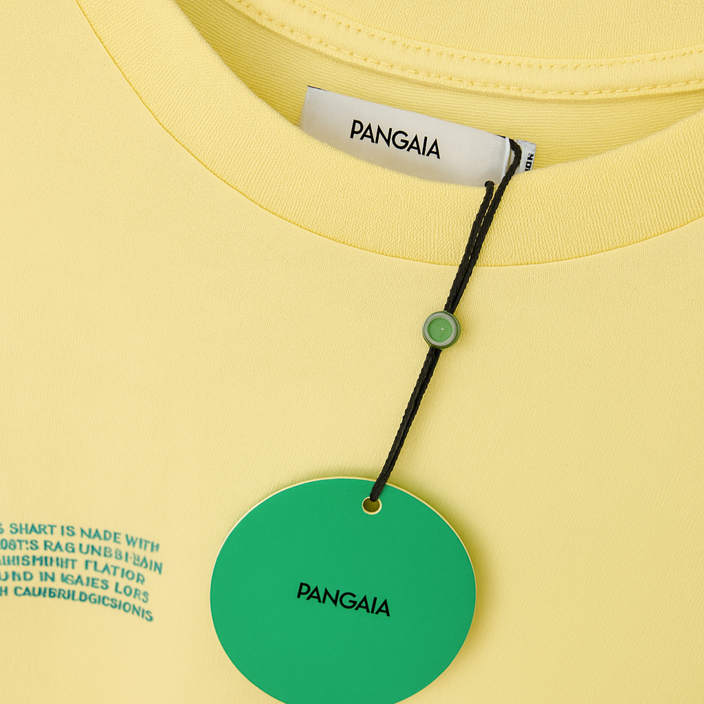 PANGAIA жълта тениска от органичен памук