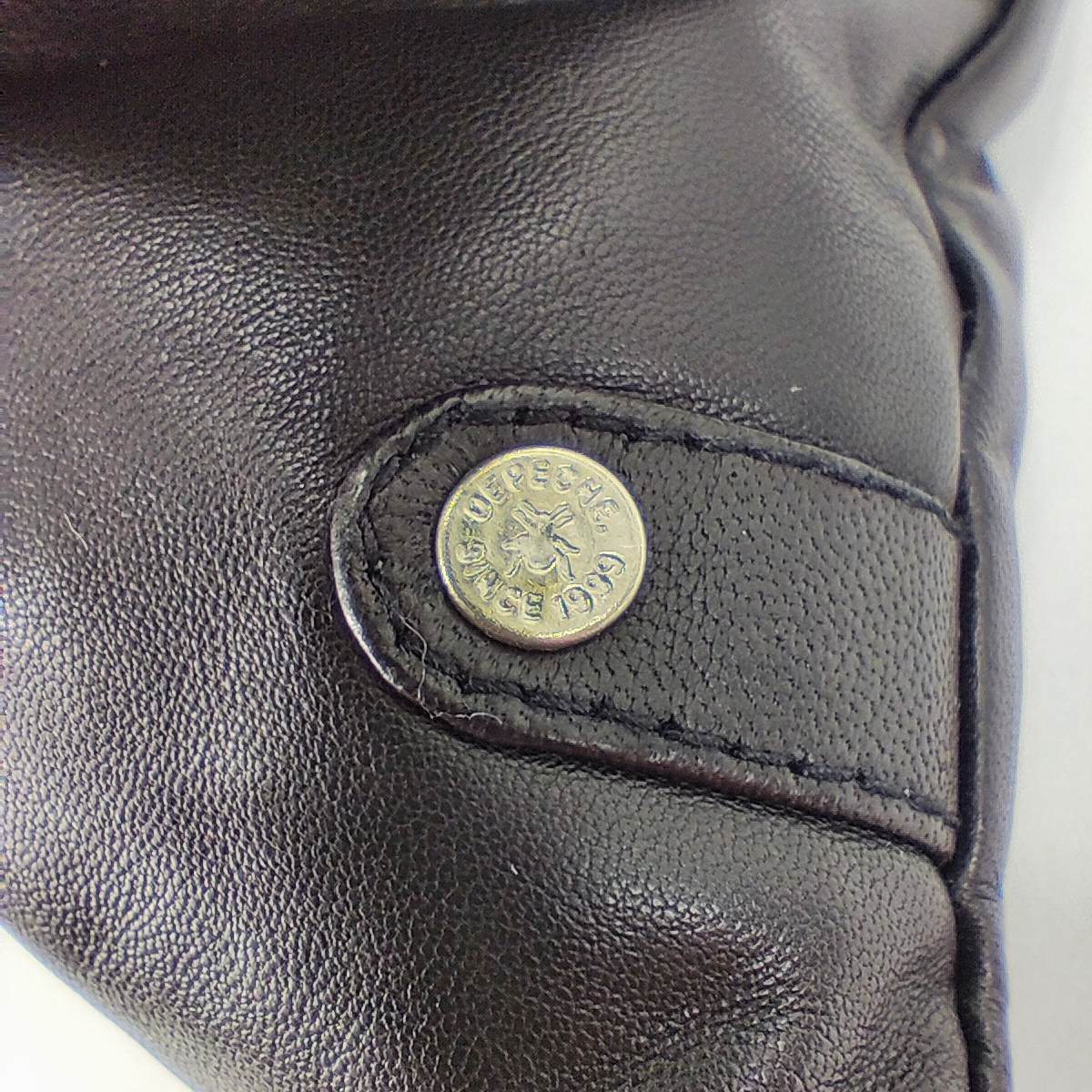 Черна кожена чанта Depeche