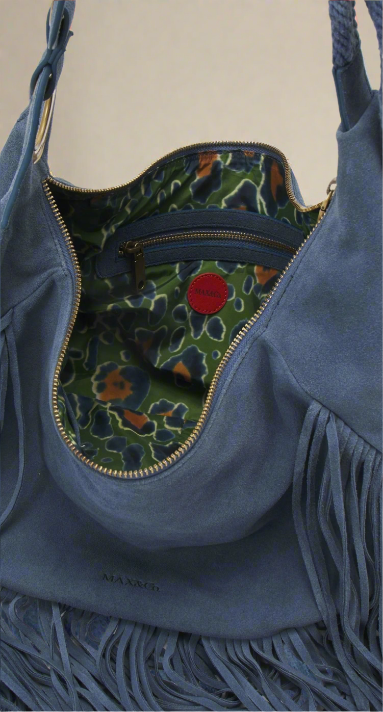 Дамска чанта от естествен велур MAX&CO