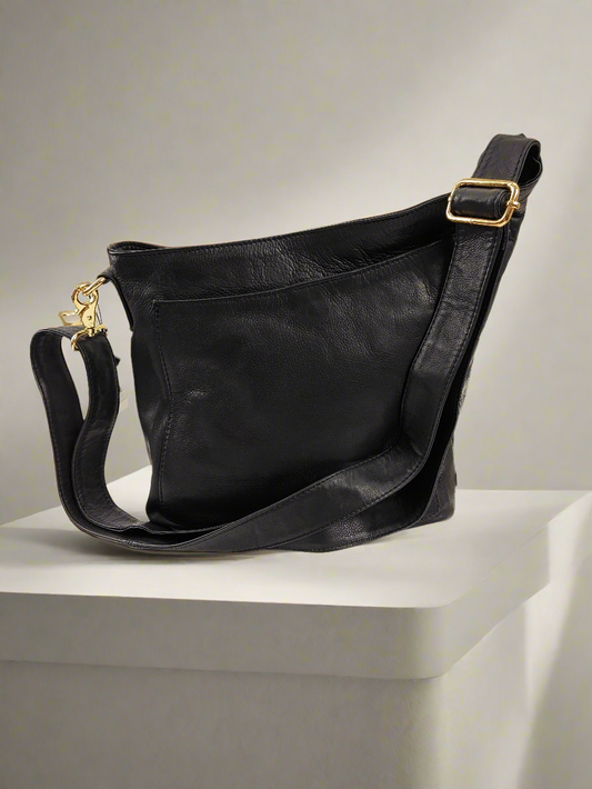 Чанта от естествена телешка кожа Depeche