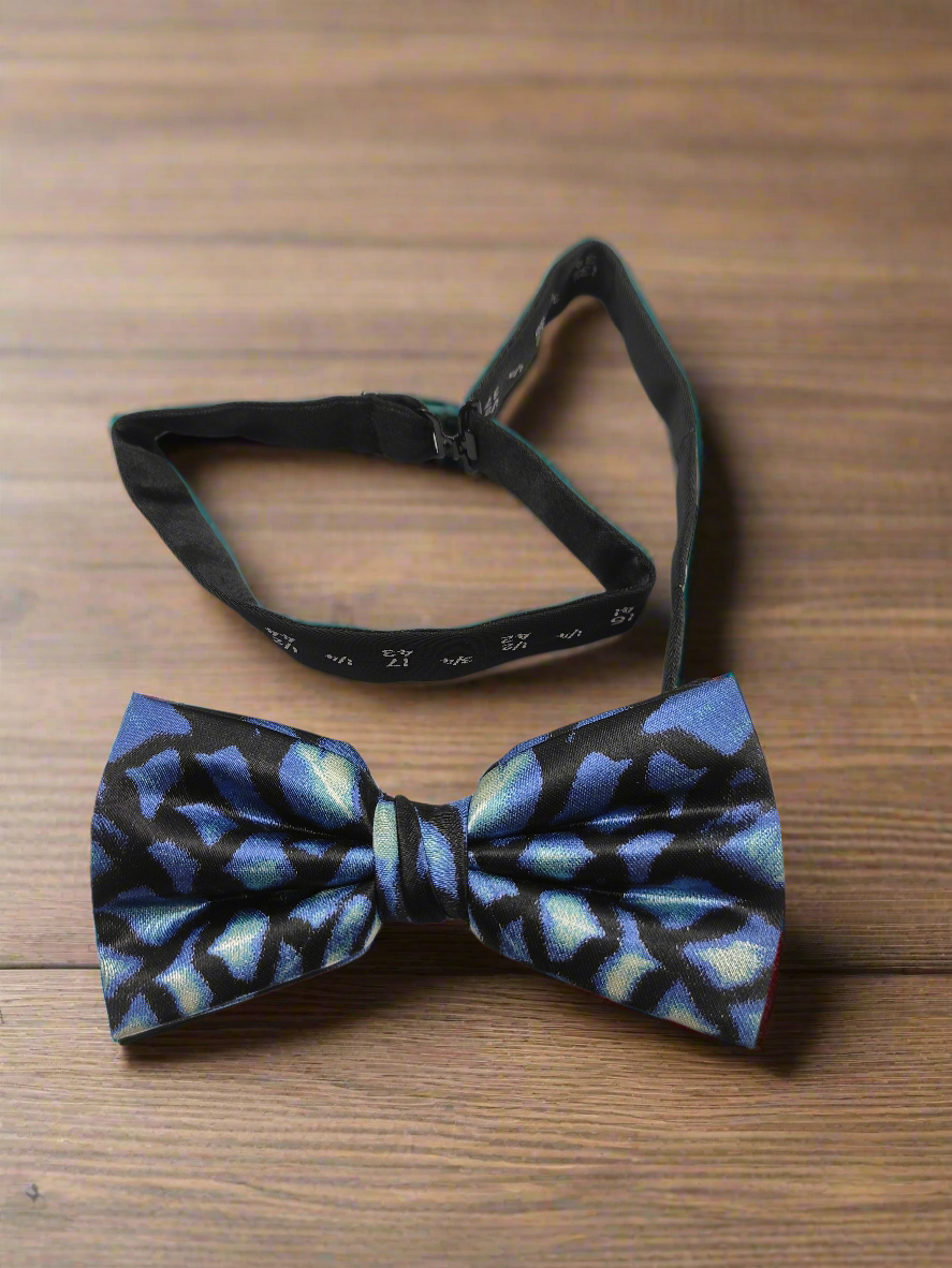 Папионка синьо черна