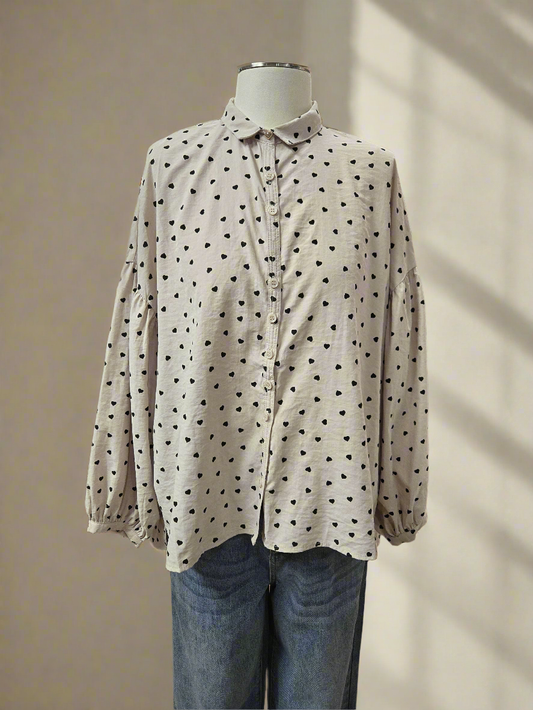 Риза Beige Hearts