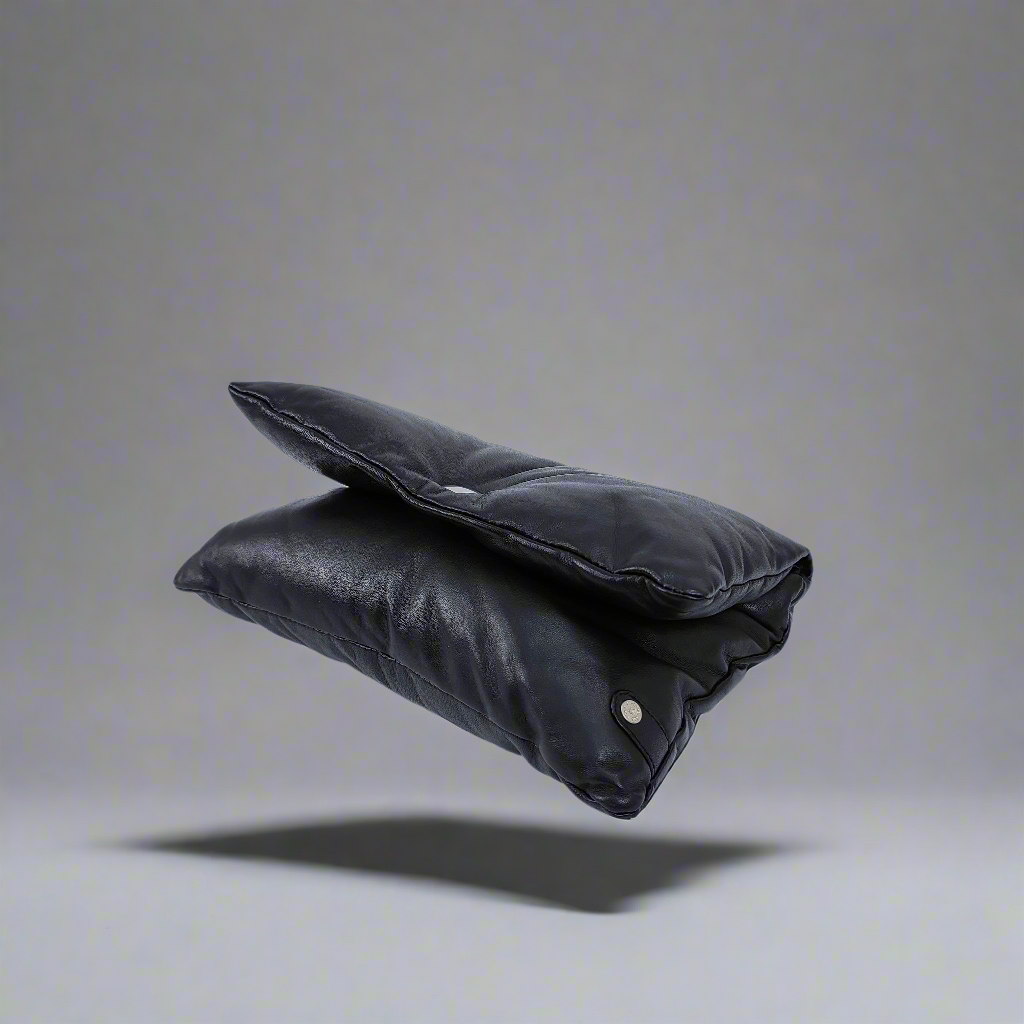 Черна кожена чанта Depeche