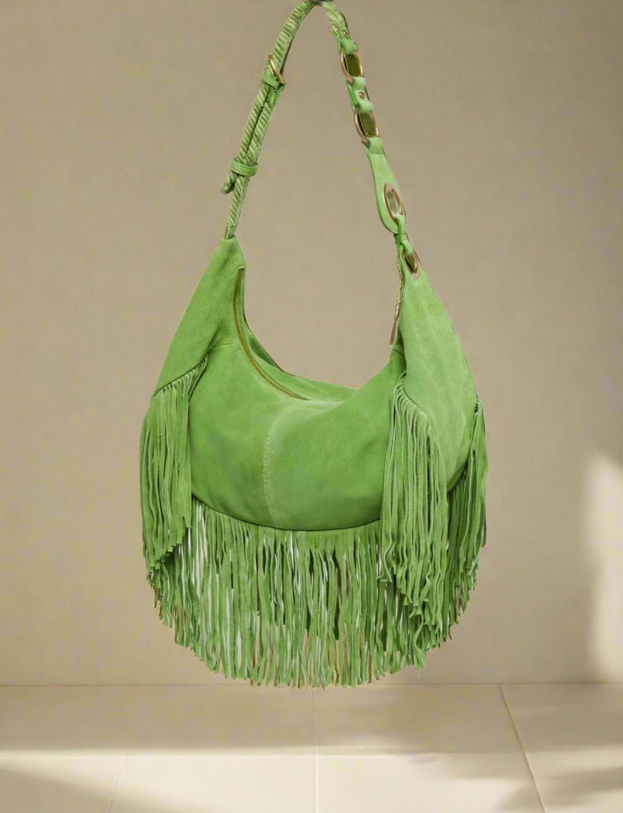 Дамска чанта от естествен велур MAX&CO