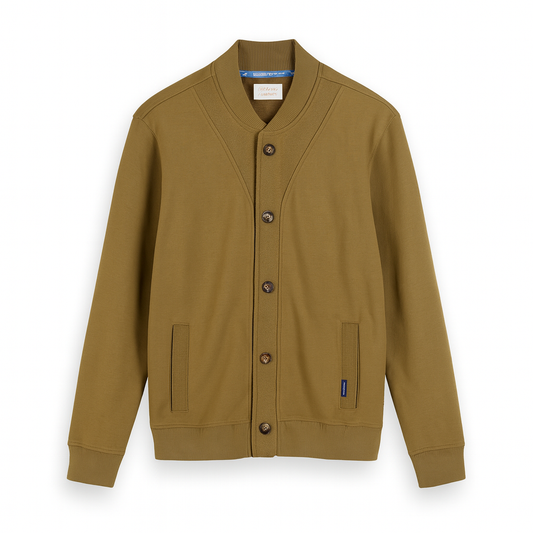 Scotch & Soda мъжки суичър в маслинено зелено