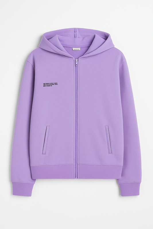 PANGAIA лилаво суитшърт яке с цип и качулка