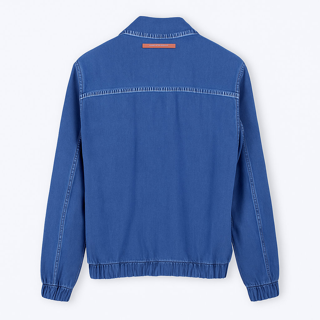 Мъжко деним яке Scotch & Soda с принтирана подплата