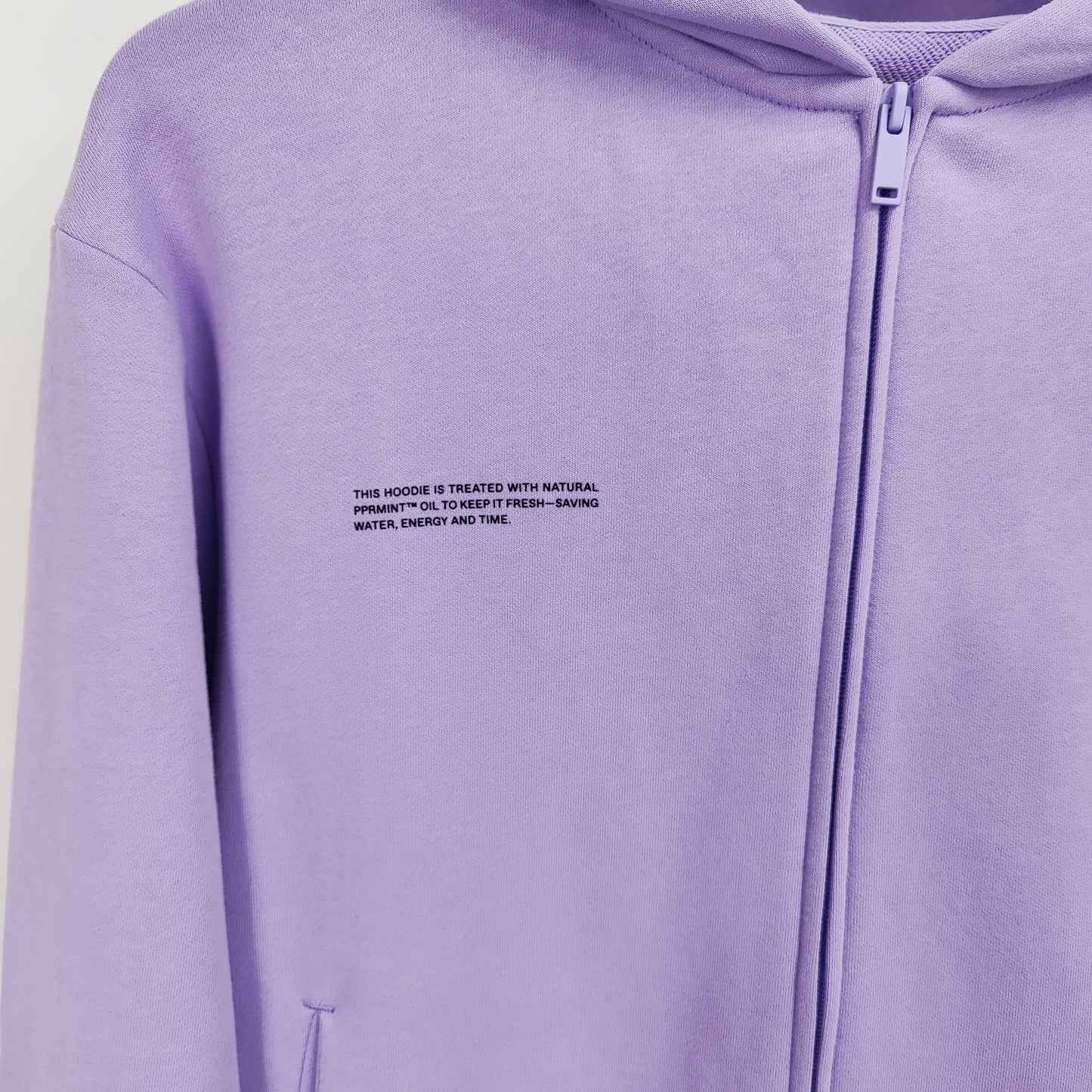 PANGAIA лилаво суитшърт яке с цип и качулка