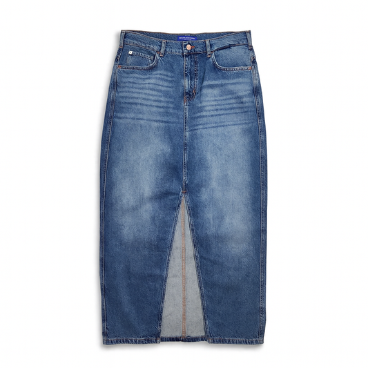 Дънкова пола Scotch & Soda с класическа права кройка