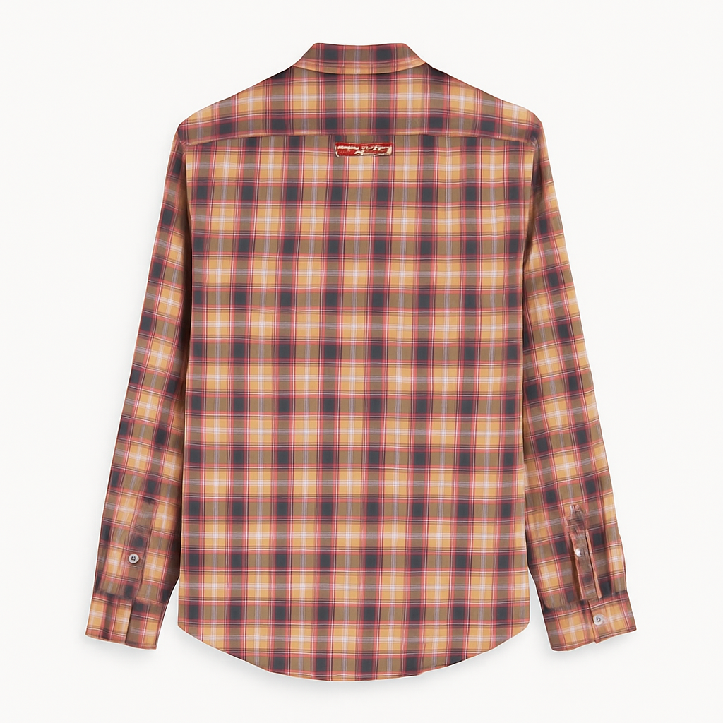 Мъжка риза Scotch & Soda каре с дълъг ръкав